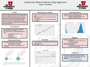   Credit Score Delta Prediction Using Regression  