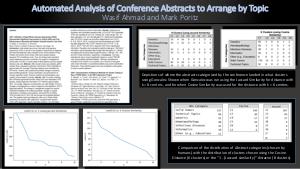   Automated Analysis of Conference Abstracts to Arrange by Topic  